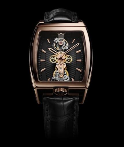 Corum Golden Bridge Tourbillon avec pont saphir Replica Watch 213.150.55/0002 GK12 Red gold